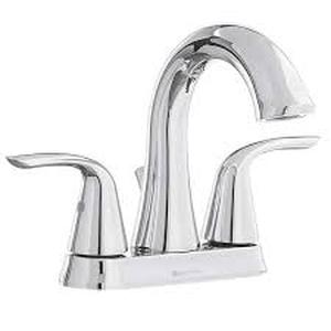 lot 26 image: Glacier Bay Irena 4 in. Centerset 2-Handle Bathroom Faucet in Chrome  Customer Returns See Pictures