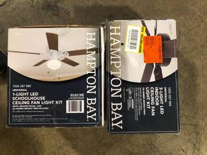 lot 12 image: Lot of Assorted Ceiling  Lighting Fans  Various Models and Conditions Customer Returns See Pictures