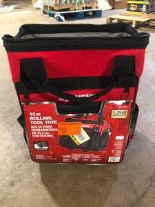 lot 22 image: Husky 14 in. Rolling Tool Bag with Stackable 12 in. Tool Bag    Customer Returns See Pictures