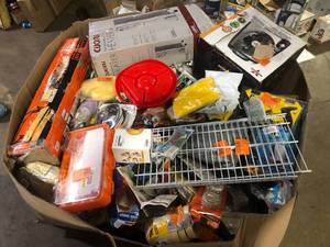 lot 35 image: Gaylord of Assorted Tools, Hardware and General Merchandise Various Models and Conditions  Customer Returns See Pictures