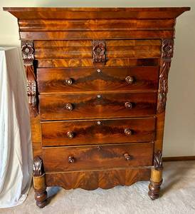 Antique Scottish Mahogany Tall Chest of Drawers