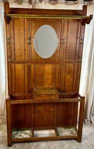 lot 24 image: Antique French Oak Hall Stand