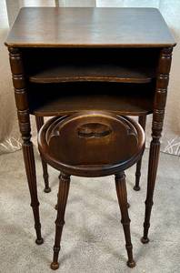 lot 29 image: Vintage Telephone Table and Stool