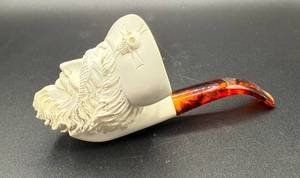 lot 39 image: Vintage Meerschaum Carved Pirate Pipe