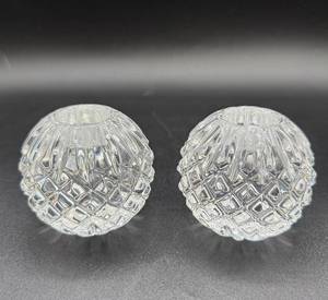 lot 51 image: Waterford Crystal Round Candlesticks - Set of 2