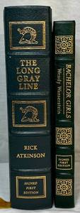 lot 89 image: Signed First Edition Leather Bound Books by Easton Press Bachelor Girls and The Long Gray Line