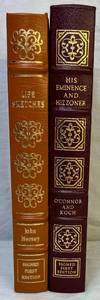 lot 95 image: Signed First Edition Leather Bound Books by Easton Press Life Sketches and His Eminence and Hizzoner