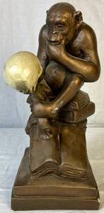 lot 130 image: Darwins Thinking Ape Sculpture by Austin Productions 1962