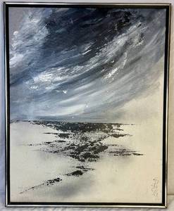 lot 127 image: Abstract Land and Sea Original Painting 25.25 x 31.25