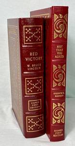 lot 92 image: Signed First Edition Leather Bound Books by Easton Press Not That You Asked and Red Victory