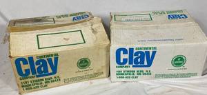 lot 168 image: Two Boxes of Continental Clay and One Bag of Clay  - Low Fire Red and Smooth Tan