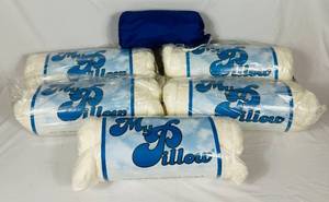 lot 165 image: My Pillow Bundle of 5 - 5 Regular Size and 1 Travel Pillow