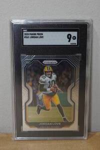 lot 26 image: 2020 Prizm Jordan Love #363 Rookie Football Card - SGC 9