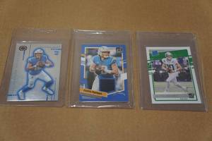 lot 35 image: Justin Herbert Rookie and Patch Football Cards