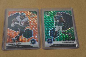 lot 38 image: DeVonta Smith Parallel Rookie Football Cards