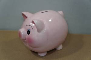 lot 111 image: Vintage Hand Painted Piggy Bank