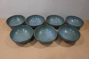 lot 127 image: Set of 7 Sakura Port of Call Stoneware Bowls