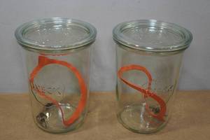 lot 166 image: 2 Weck 34L Mold Canning Jars