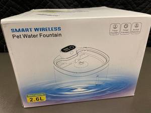 lot 12 image: Smart Wireless Pet Water Fountain with 2.6L Capacity