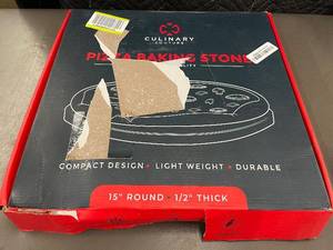 lot 23 image: 15 Round Pizza Baking Stone with Durable Design