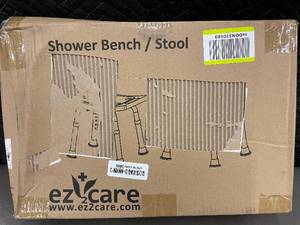 lot 41 image: Ez2care Adjustable Lightweight Shower Bench in White