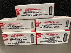 lot 53 image: 5-Pack Milwaukee Carbide Tooth Hole Saw Set