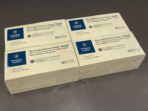 lot 55 image: Bulk Pack of 12 Business Source Recycled Adhesive Notes