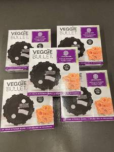lot 130 image: Set of 6 Veggie Bullet Udon Blade Spiralizers