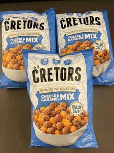 Set of 3 Bags of G.H. Cretors Cheese & Caramel Mix Popcorn - 14 oz Each