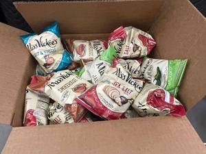 lot 27 image: Bulk Box of 28 Assorted Miss Vickies Kettle Cooked Chips