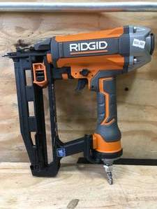 lot 63 image: RIDGID Pneumatic 16-Gauge 2-12 in. Straight Finish Nailer Model # R250SFF3