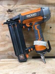 lot 64 image: RIDGID Pneumatic 18-Gauge 2-18 in. Brad Nailer Model # R213BNF3
