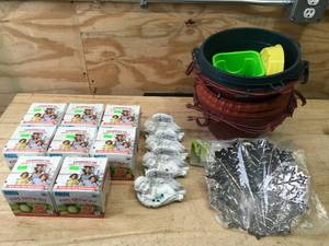 lot 124 image: Lot of Kids Grow Kits, Angle Statues and Planters