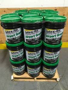 lot 3 image: Pallet of 36 Buckets of - Latex-ite 4.75 Gal Airport Grade Driveway Filler Sealant