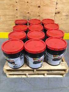 lot 34 image: Pallet of 12 Buckets of - Latex-ite 4.75 Gal. Ultra Shield Driveway Filler Sealant