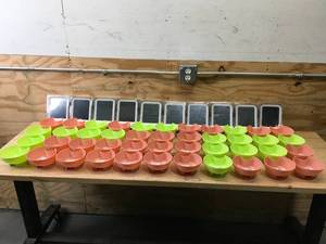 lot 131 image: Lot of Multiple Light Up Mirrors and Water Bottle Snack Bowls