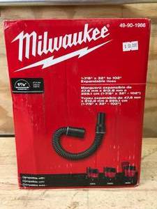lot 187 image: Milwaukee 1-78 in. 32 in. - 102 in. Expandable Hose for WetDry Shop Vacuums