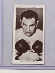 lot 10 image: Paolino Uzcudun 1938 Churchmans Cigarettes Boxing Card No. 36