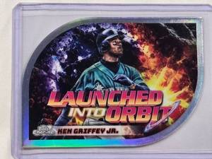 lot 16 image: Ken Griffey Jr. 2024 Topps Chrome Die Cut Refractor Launched into Orbit No. LIO-24