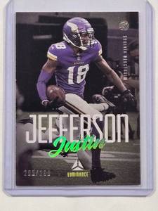 lot 20 image: Justin Jefferson 2021 Panini Luminance SP No. 64, Numbered 263299
