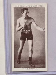 lot 22 image: Jim Driscoll 1938 Churchmans Cigarettes Boxing Personalities No. 14