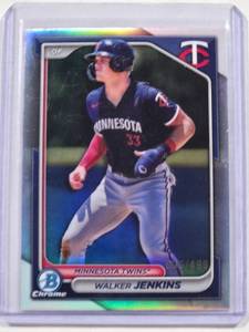 lot 26 image: Walker Jenkins Rookie Bowman Chrome Refractor No. BCP 204