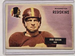 lot 42 image: Johnny R. Carson 1955 Vintage Bowman Football Card #22