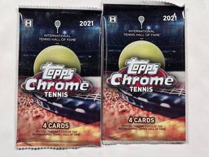 lot 50 image: Lot of 2 - 2021 Topps Chrome Tennis Card Packs