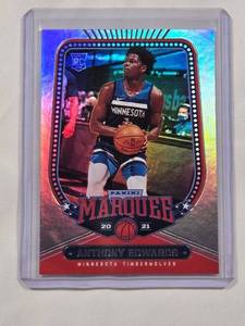 lot 52 image: Anthony Edwards Rookie Foil 2020-21 Panini Chronicles Marquee No. 254