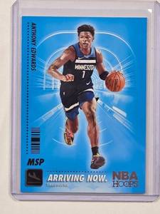 lot 57 image: Anthony Edwards Rookie Blue SP NBA Hoops Arriving Now No. SS-19