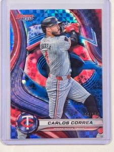 lot 61 image: Carlos Correa 2024 Bowmans Best Blue Refractor No. 40, Numbered 144150