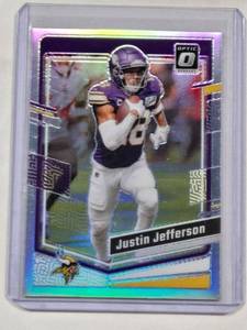 lot 69 image: Justin Jefferson 2021 Panini Donruss Silver Holoe Optic  #125