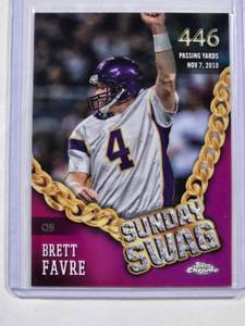 lot 81 image: Brett Favre 2024 Topps Chrome Refractor Sunday Swag No.  SS-13