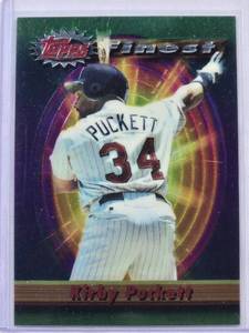 lot 91 image: Kirby Puckett 1994 Topps Finest No. 204